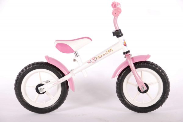 Yipeeh Loopfiets 12 inch Wit Roze – 226