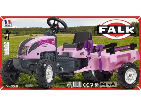 FALK TRACTOR PINK+RAC SET 2/5