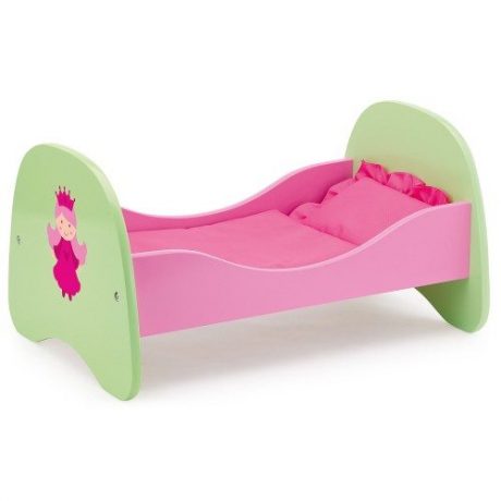 Poppen bed Princess Wereld roze-groen
