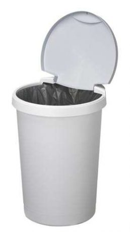 Twinga – Afvalbak 45 liter klep GRIJS