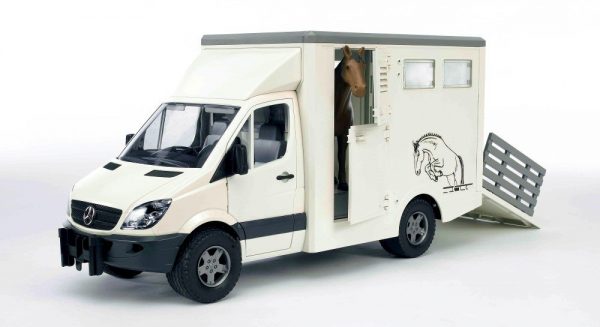 Bruder 2533 MB sprinter paardentransport + 1 paard