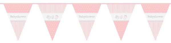 VLAGGENLIJN PE Babyshower MEISJE 10 Meter