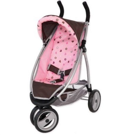 POPPENWAGEN  – BRUIN/ROZE joger