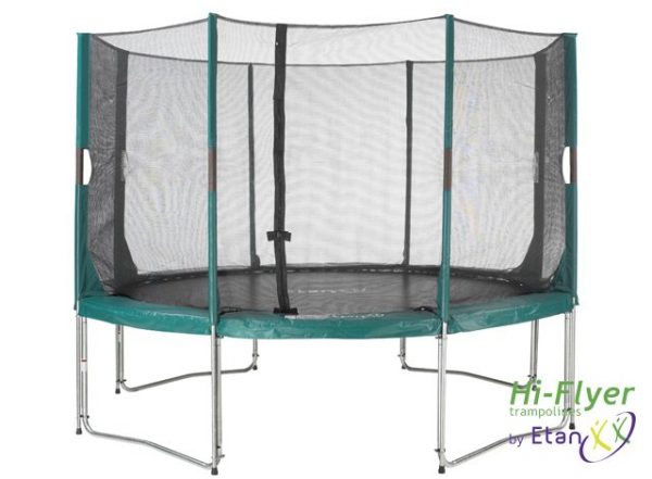 Hi-Flyer Trampoline met Veiligheidsnet 430 cm en Trapje Groen
