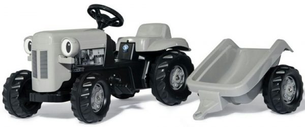 Trap tractor rollyKid Little Grey Fergie met rollyKid trailer