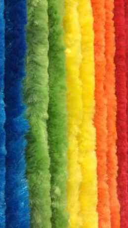 Vliegengordijn kattenstaart 90 x 220 cm regenboog