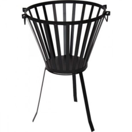 Vuurkorf rond 38 x 58 cm metaal kleur zwart
