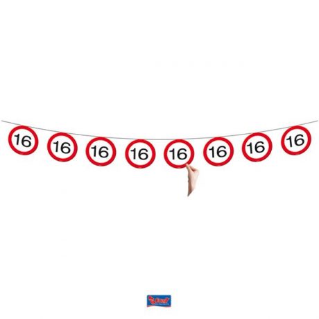 Vlaggenlijn Papier Verkeersbord 16