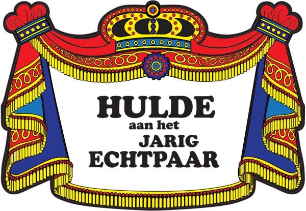 Kroonschilden ”Hulde aan het jarig echtpaar”
