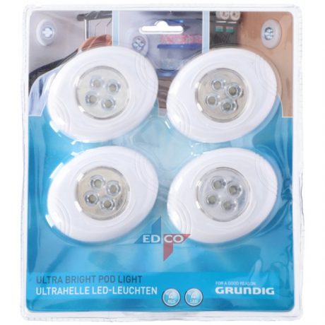 Grundig LED ultra heldere POD-Lamp 4 x