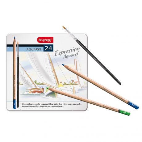 AQUARELPOTLODEN BRUYNZEEL EXPRESSION BLIK 24 STUKS