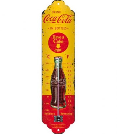 Thermometer Coca-Cola Yellow