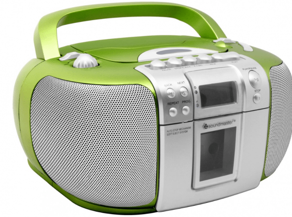 Sountmaster CD boombox met radio en cassette Groen Zilver