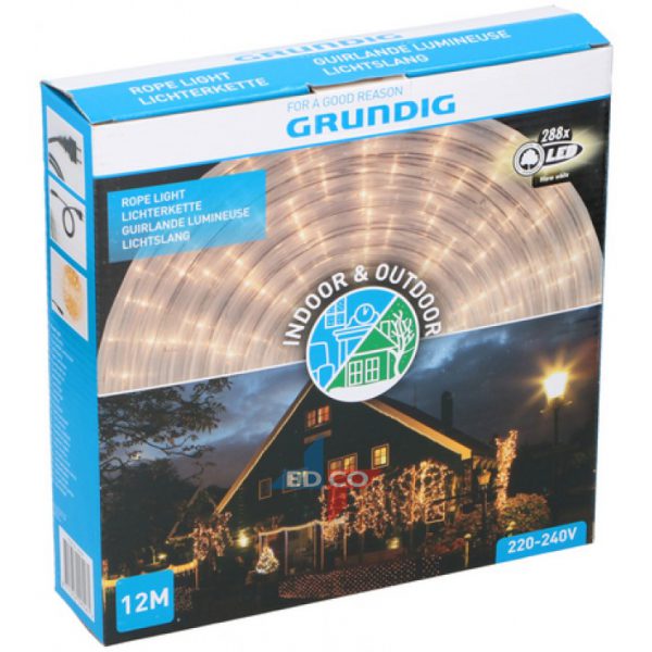 lichtslang Xmas ropelight 12 m white outdoor led