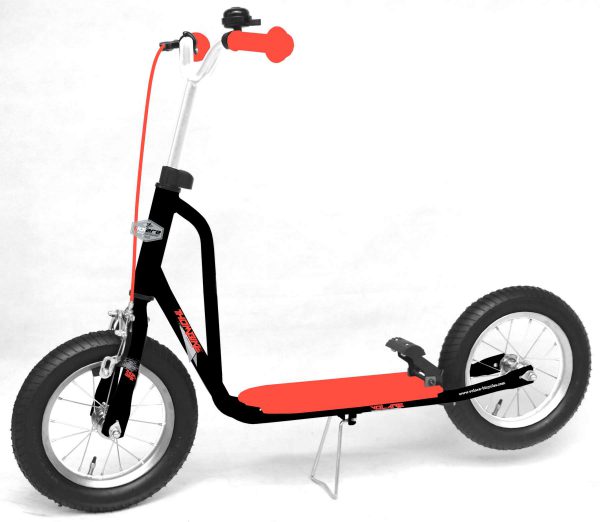 Step autoped 12 inch Zwart Rood