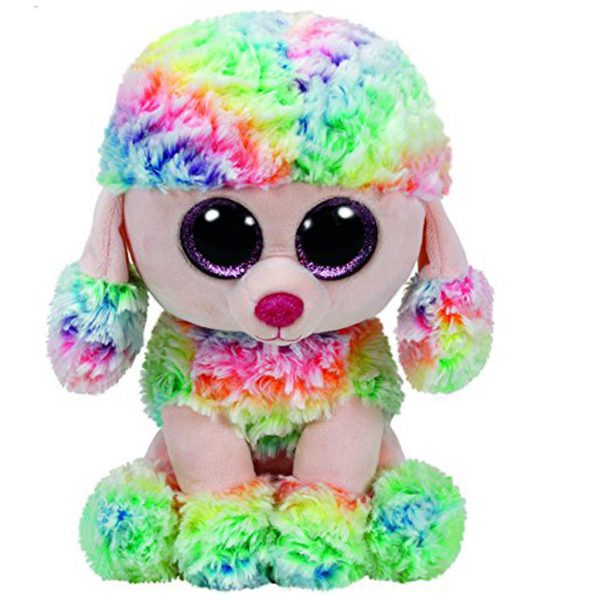 TY BEANIE MULTI KLEUR POEDEL RAINBOW 24 CM