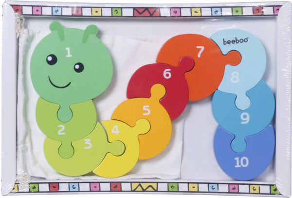 Beeboo cijferpuzzel rups, 10 stukjes