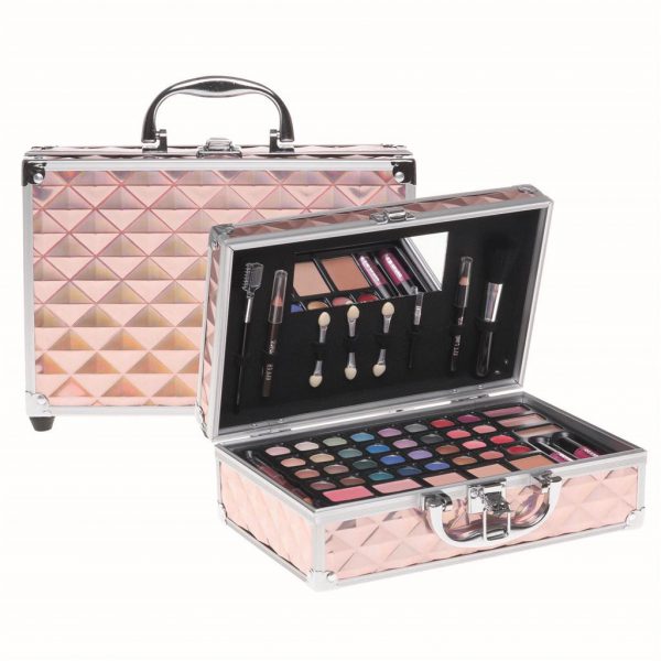 Casuelle Make-up Koffer Roze Holografisch