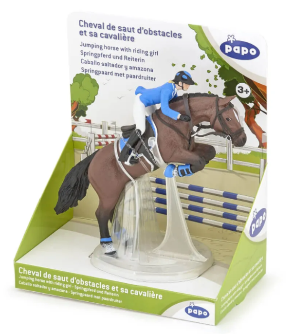 PAPO Springpaard met paardenruiter 51560