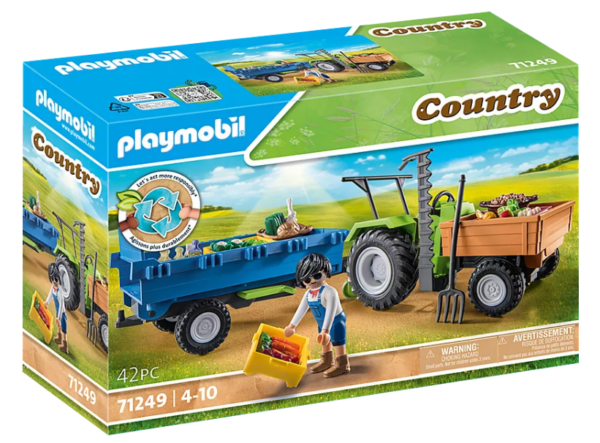 Playmobil 71249 Trekker met aanhanger
