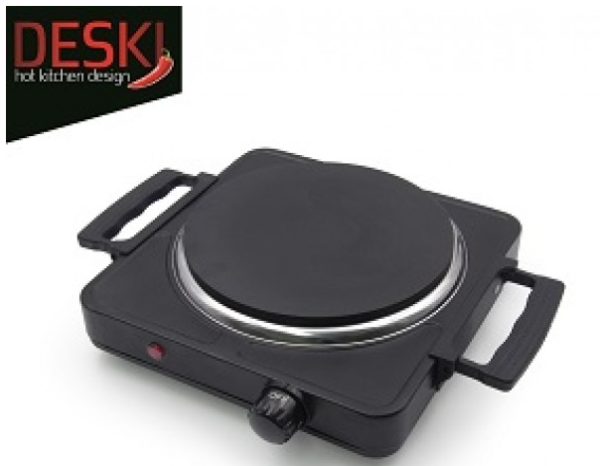 Enkele kookplaat 1500 watt, zwart